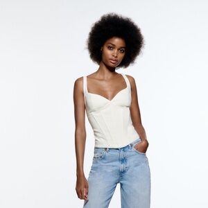 New with tag Zara White Corset